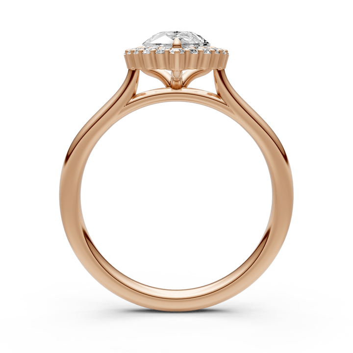 AGI Design Andrea Pear Lab Created Diamond Engagement Ring