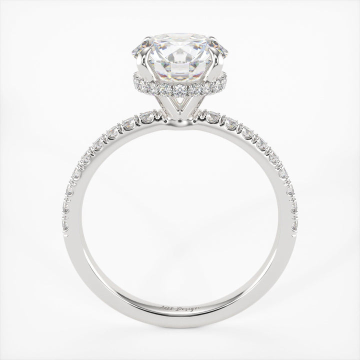 AGI Design Angel Round Lab Created Diamond Engagement Ring