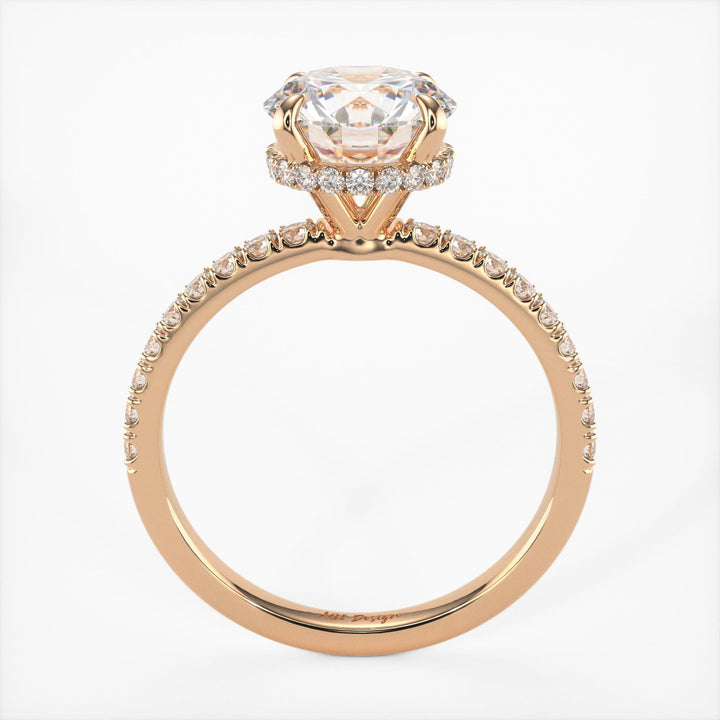 AGI Design Angel Round Lab Created Diamond Engagement Ring