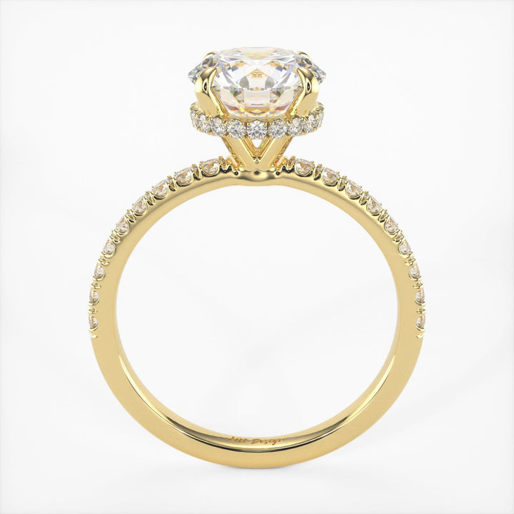 AGI Design Angel Round Lab Created Diamond Engagement Ring