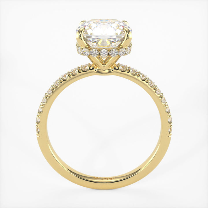 AGI Design Angelina Cushion Cut Lab Created Diamond Engagement Ring