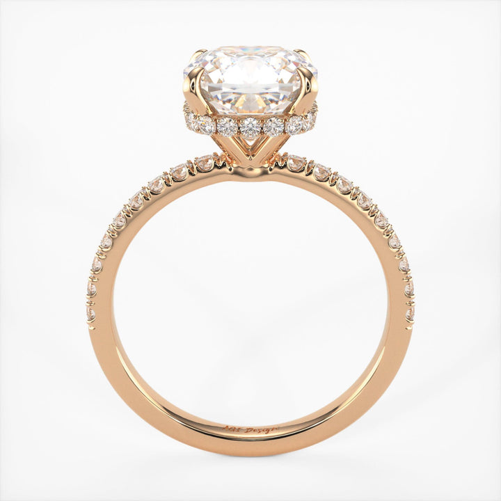 AGI Design Angelina Cushion Cut Lab Created Diamond Engagement Ring