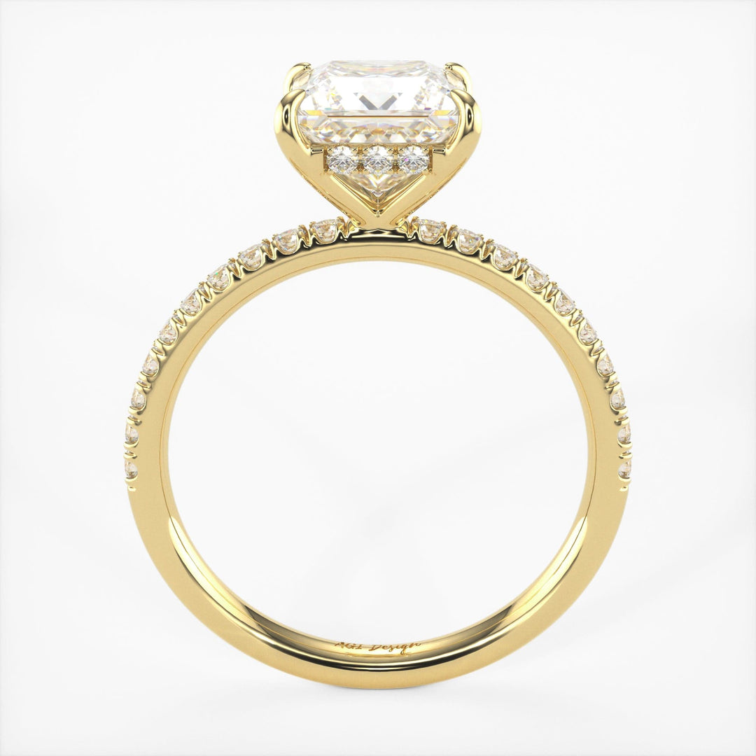 AGI Design Anne Princess Cut Lab Created Diamond Engagement Ring