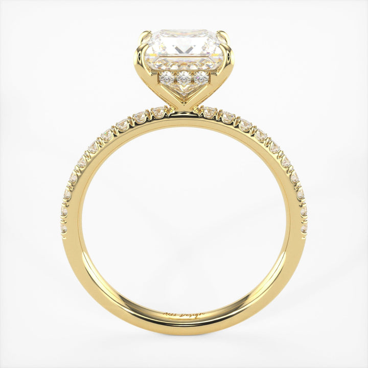 AGI Design Anne Princess Cut Lab Created Diamond Engagement Ring