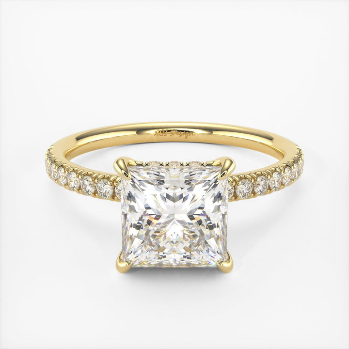 AGI Design Anne Princess Cut Lab Created Diamond Engagement Ring