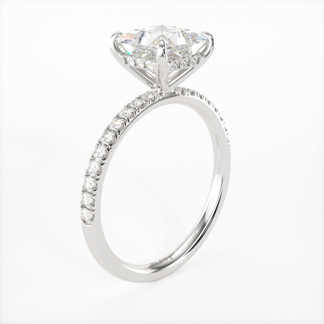 AGI Design Anne Princess Cut Lab Created Diamond Engagement Ring