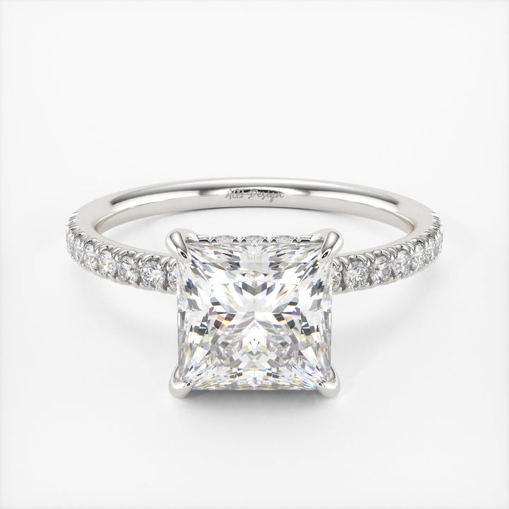 AGI Design Anne Princess Cut Lab Created Diamond Engagement Ring