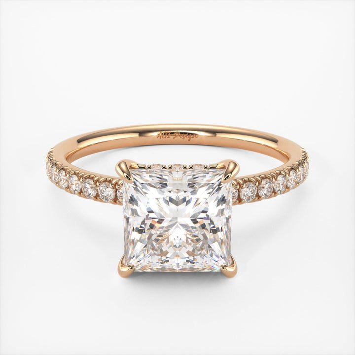 AGI Design Anne Princess Cut Lab Created Diamond Engagement Ring