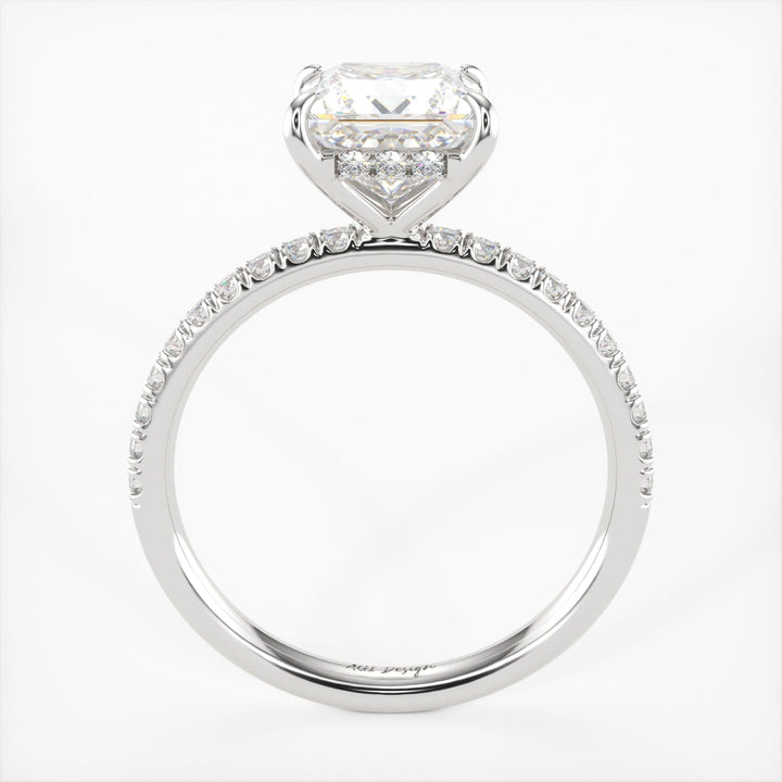 AGI Design Anne Princess Cut Lab Created Diamond Engagement Ring