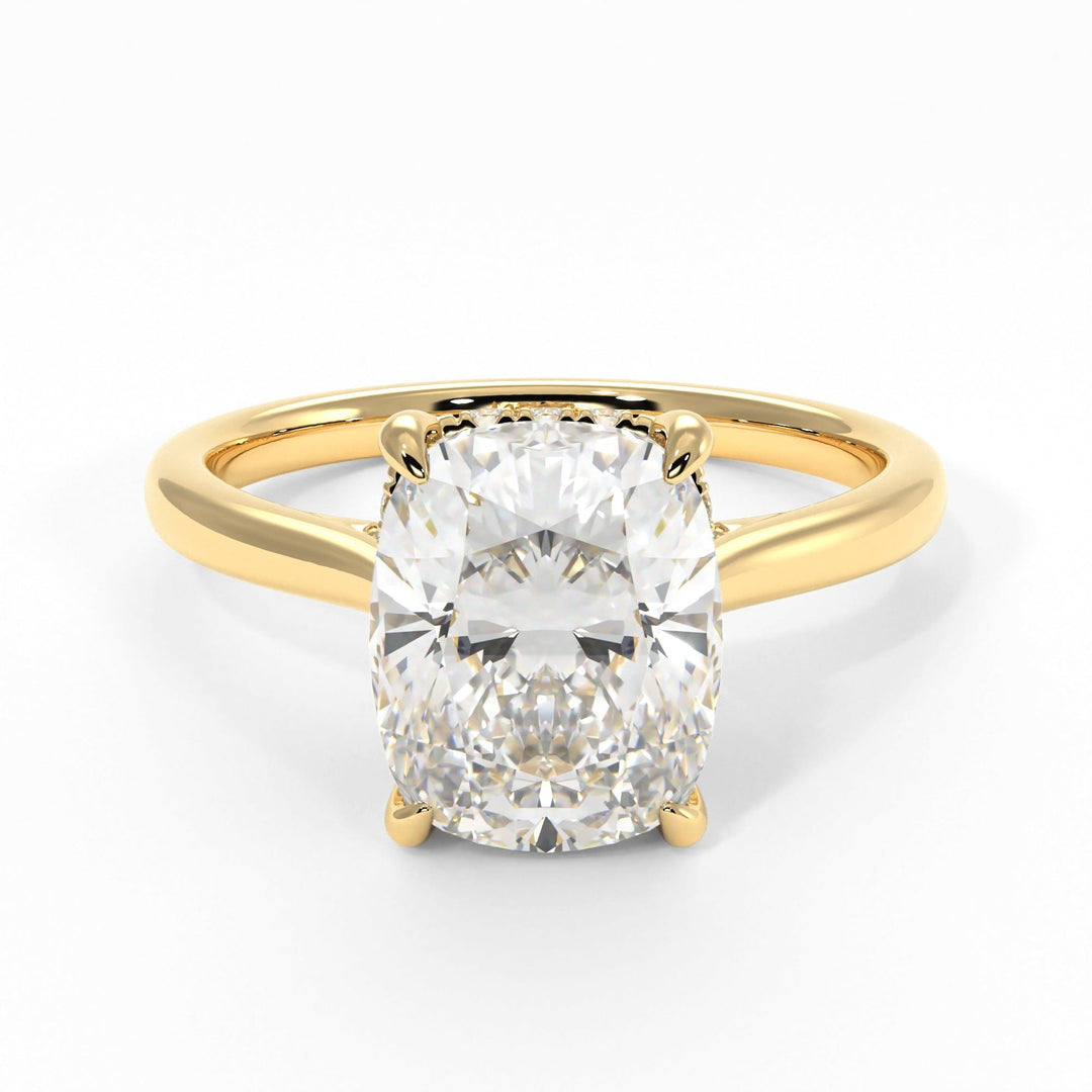 AGI Design Bella Elongated Cushion Cut Lab Created Diamond Engagement Ring