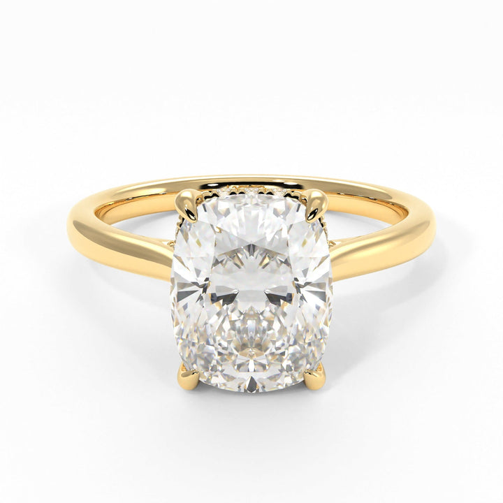 AGI Design Bella Elongated Cushion Cut Lab Created Diamond Engagement Ring
