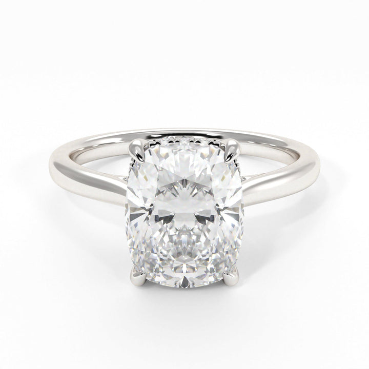 AGI Design Bella Elongated Cushion Cut Lab Created Diamond Engagement Ring