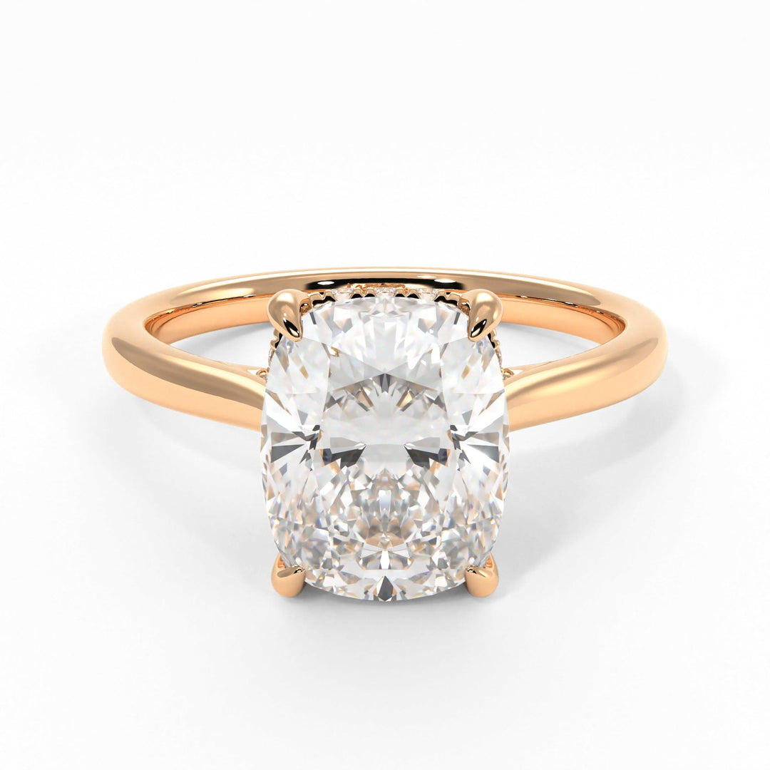 AGI Design Bella Elongated Cushion Cut Lab Created Diamond Engagement Ring