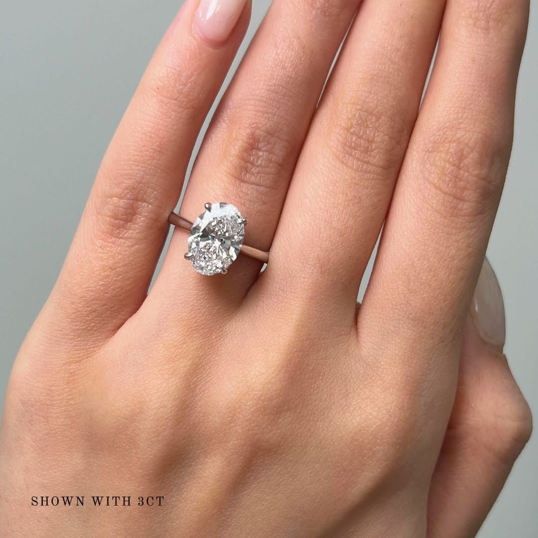 AGI Design Bella Oval Lab Created Diamond Engagement Ring
