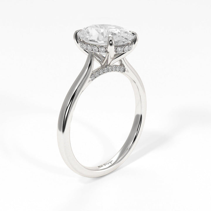 AGI Design Bella Oval Lab Created Diamond Engagement Ring