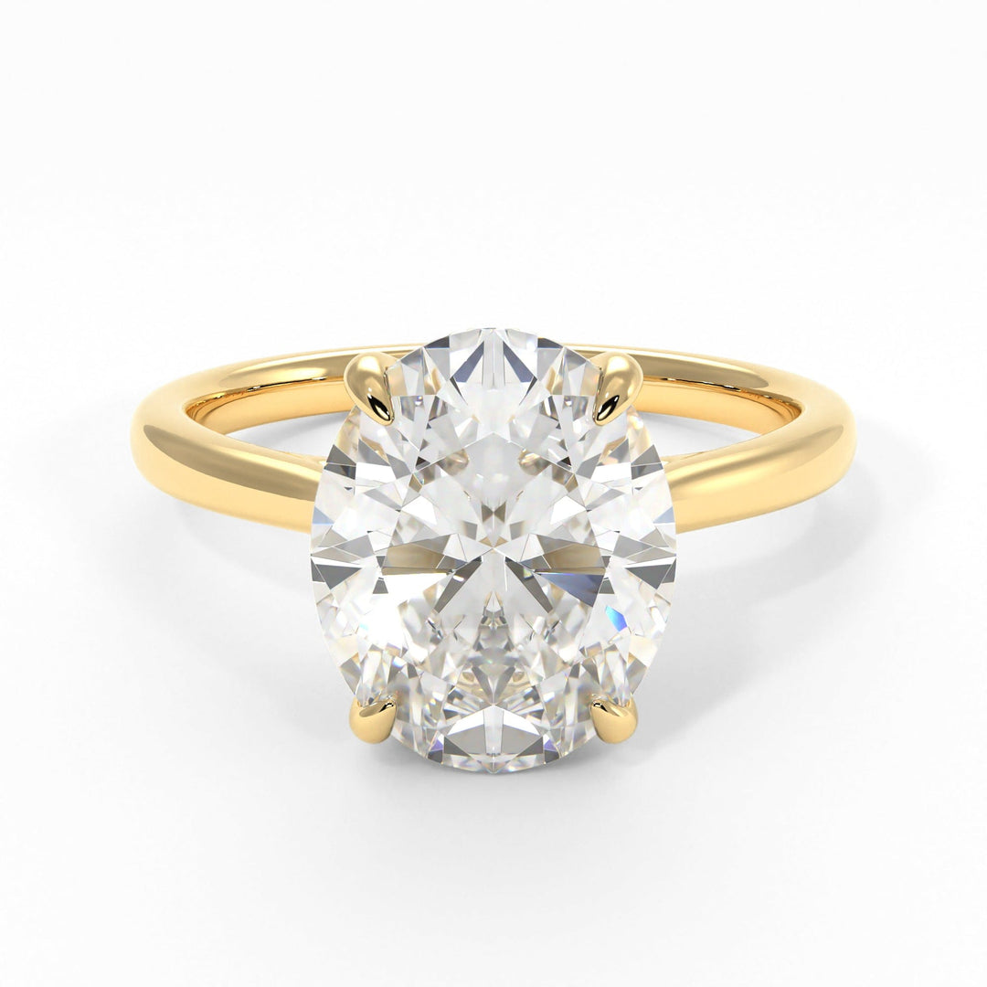 AGI Design Bella Oval Lab Created Diamond Engagement Ring