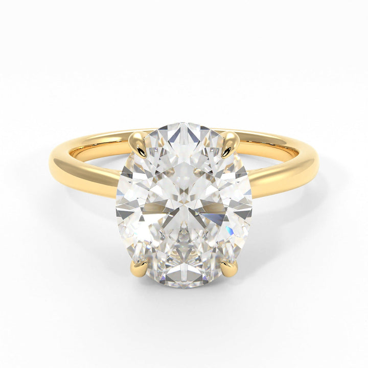 AGI Design Bella Oval Lab Created Diamond Engagement Ring