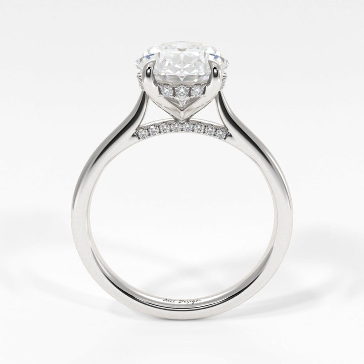 AGI Design Bella Oval Lab Created Diamond Engagement Ring