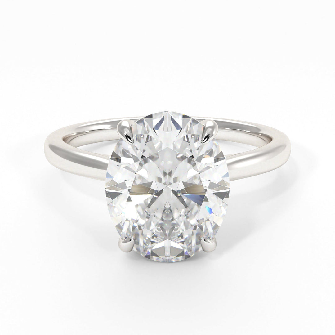AGI Design Bella Oval Lab Created Diamond Engagement Ring