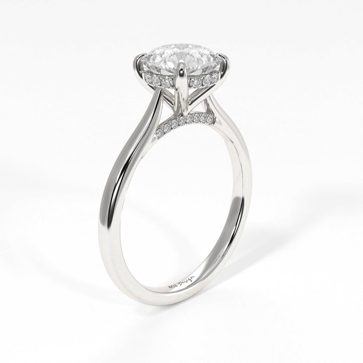 AGI Design Bella Round Lab Created Diamond Engagement Ring