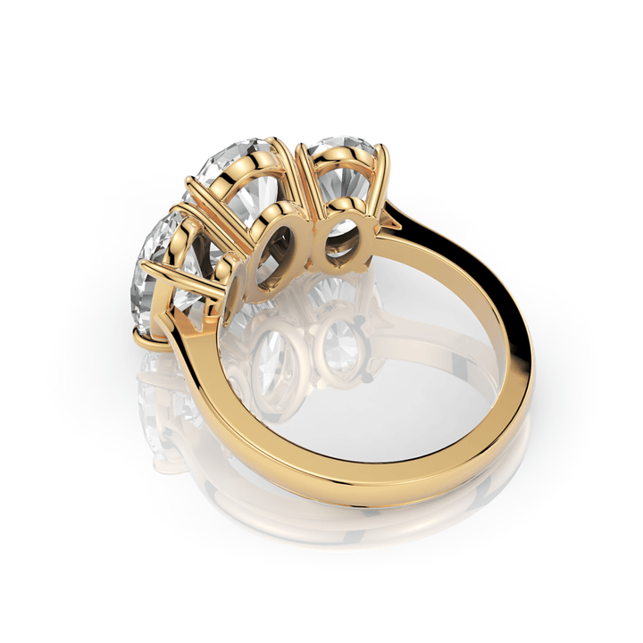 AGI Design Brooke 5.3ct 3 stone oval lab-created diamonds engagement ring