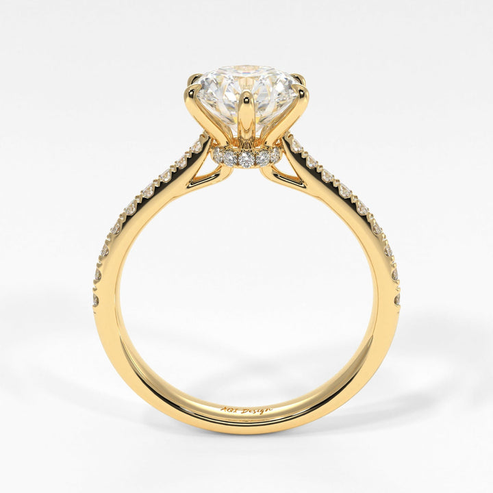AGI Design Carol Round Lab Created Diamond Engagement Ring