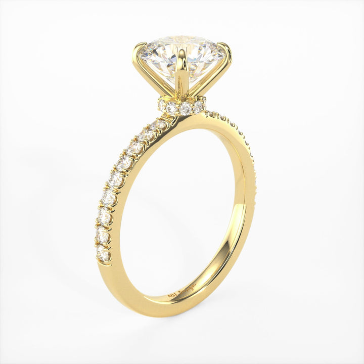 AGI Design Catarina Round Lab Created Diamond Engagement Ring