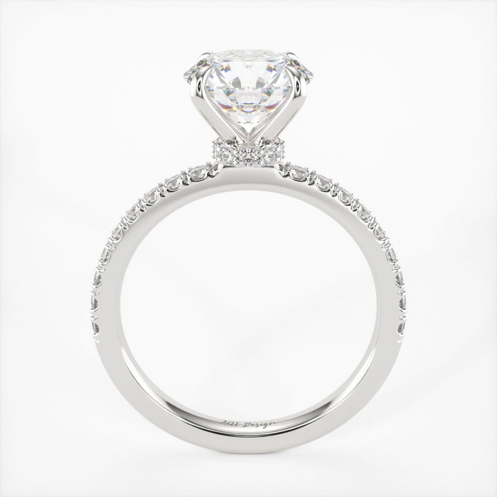 AGI Design Catarina Round Lab Created Diamond Engagement Ring