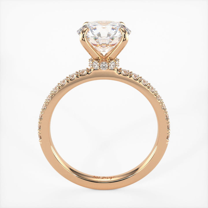 AGI Design Catarina Round Lab Created Diamond Engagement Ring