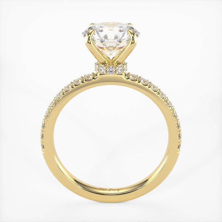 AGI Design Catarina Round Lab Created Diamond Engagement Ring
