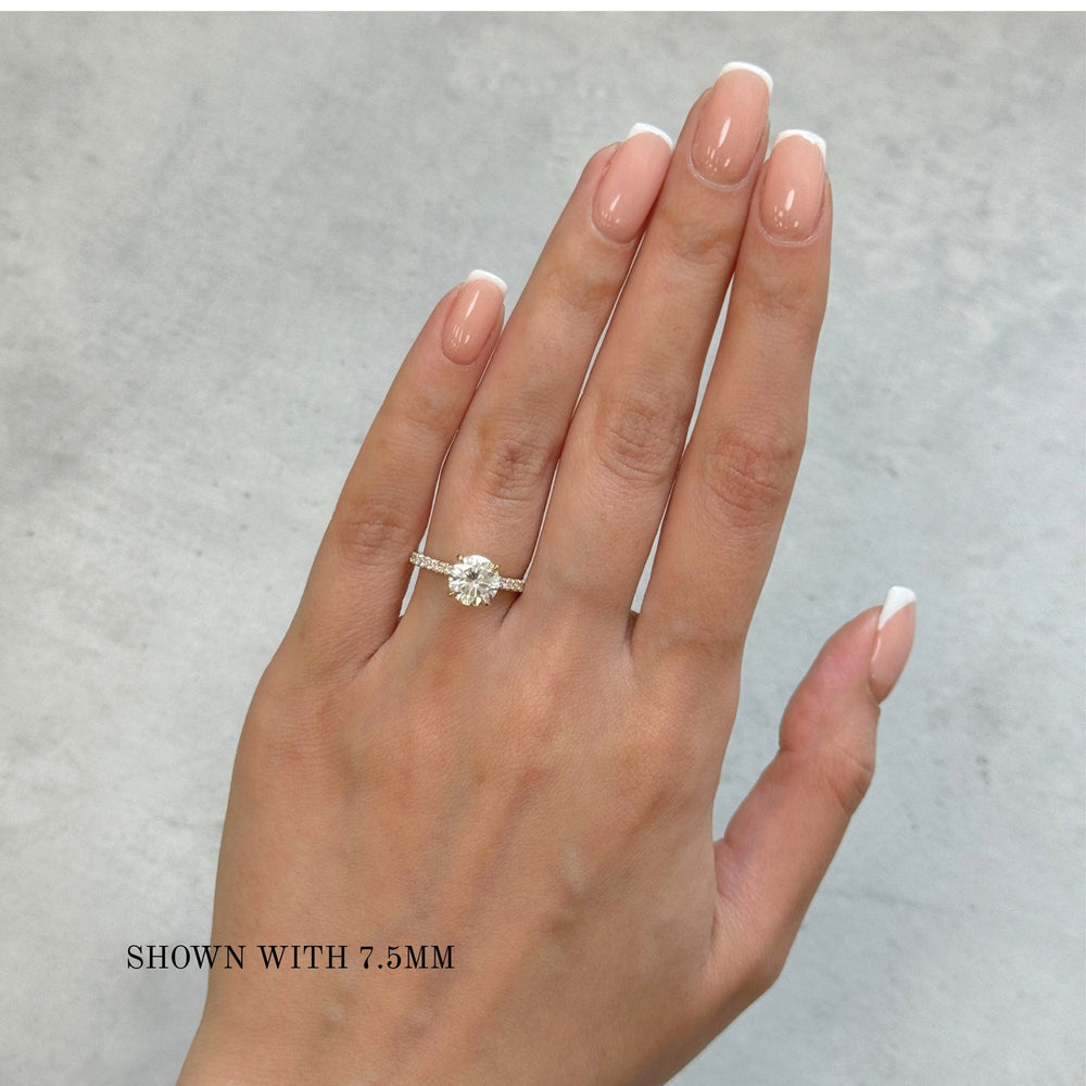 AGIDesignShop Catarina Round Moissanite  Engagement Ring