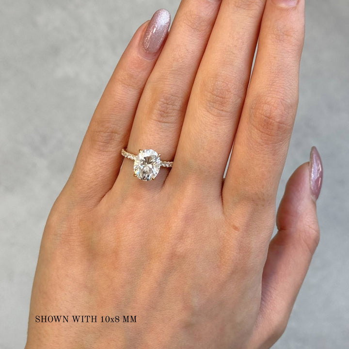 AGIDesignShop Cathy Oval Forever One Moissanite Engagement Ring