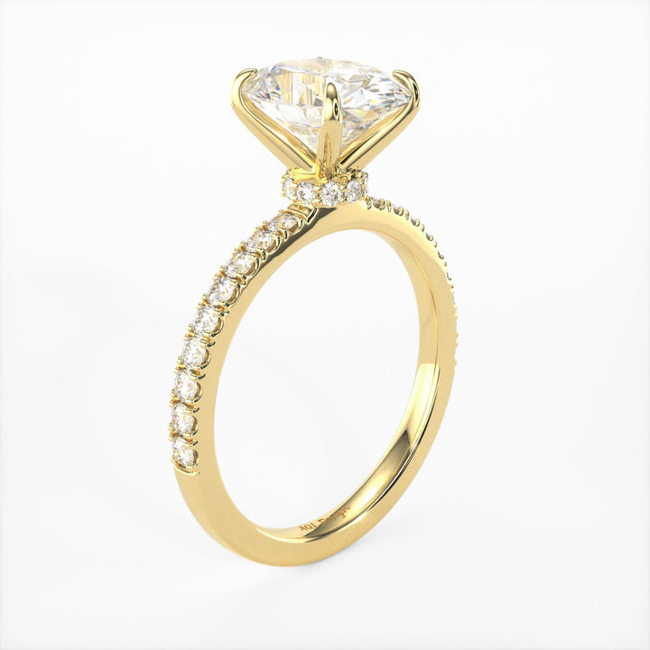 AGI Design Cathy Oval Lab Created Diamond Engagement Ring