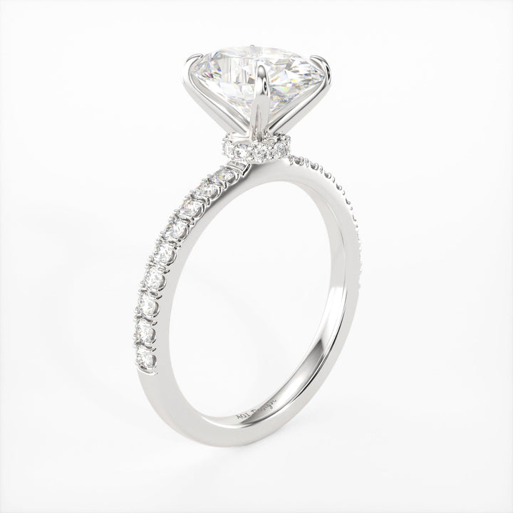 AGI Design Cathy Oval Lab Created Diamond Engagement Ring