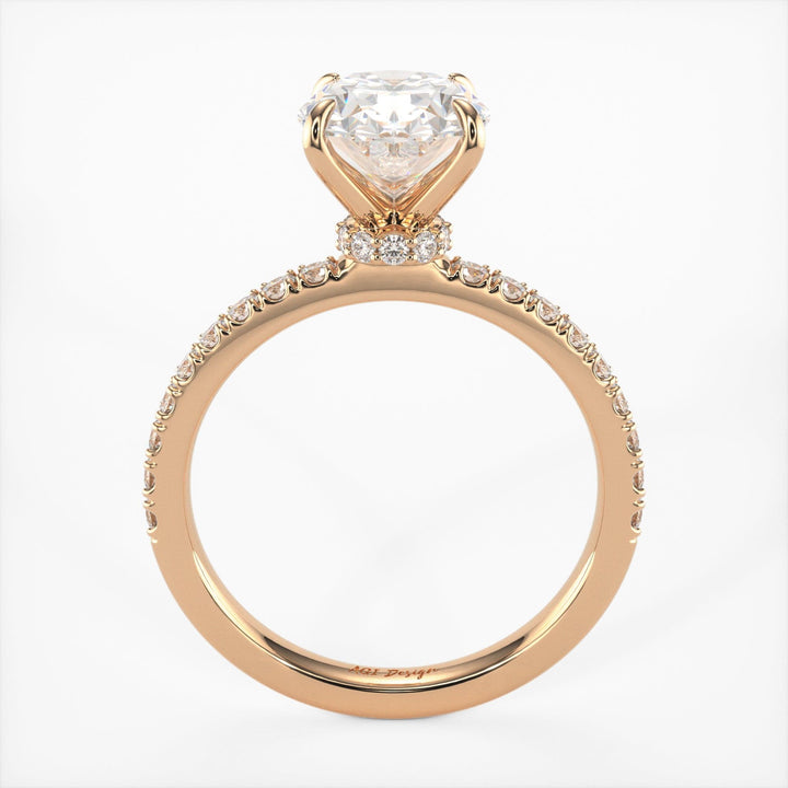 AGI Design Cathy Oval Lab Created Diamond Engagement Ring