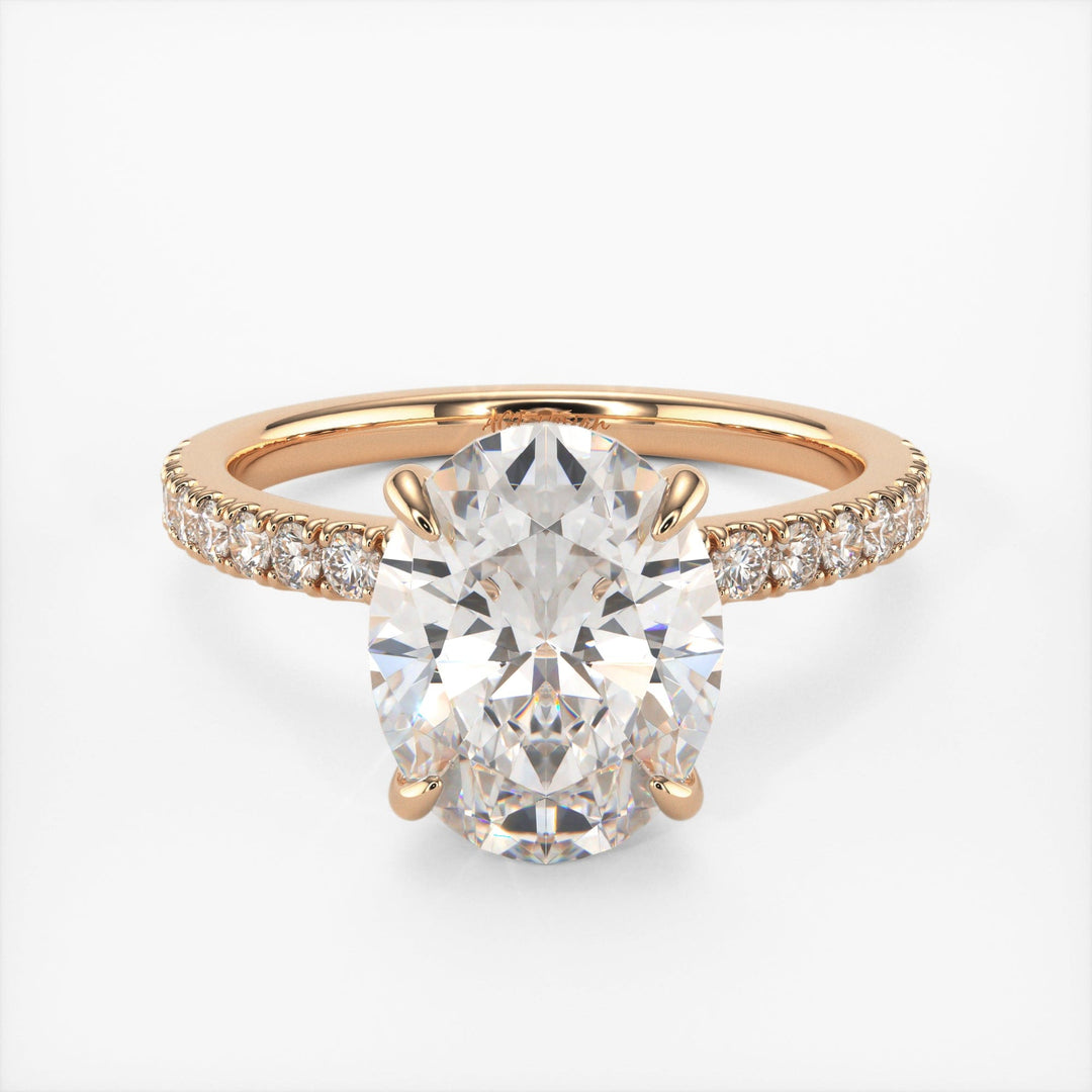 AGI Design Cathy Oval Lab Created Diamond Engagement Ring