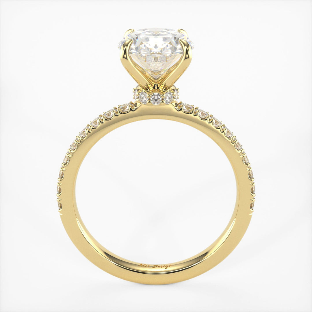 AGI Design Cathy Oval Lab Created Diamond Engagement Ring