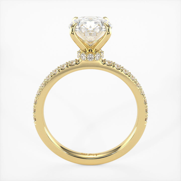 AGI Design Cathy Oval Lab Created Diamond Engagement Ring
