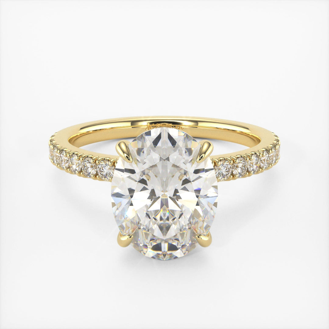 AGI Design Cathy Oval Lab Created Diamond Engagement Ring