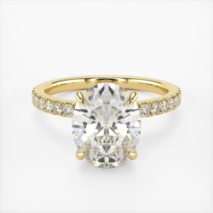 AGI Design Cathy Oval Lab Created Diamond Engagement Ring