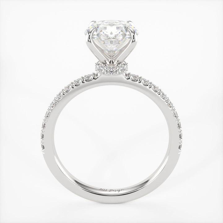 AGI Design Cathy Oval Lab Created Diamond Engagement Ring