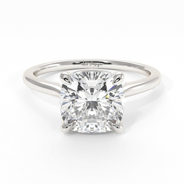 AGI Design Chloe Cushion Cut Lab Created Diamond Engagement Ring