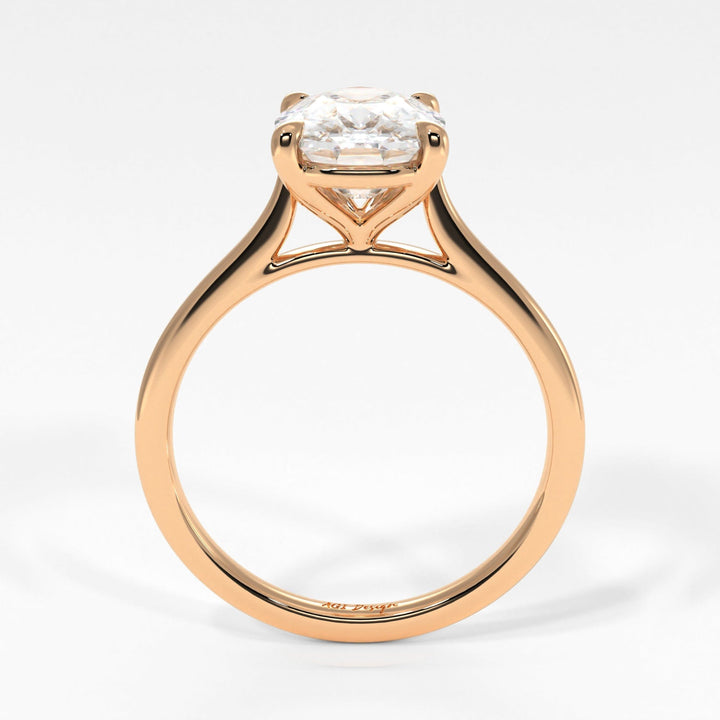 AGI Design Chloe Elongated Cushion Cut Lab Created Diamond Engagement Ring