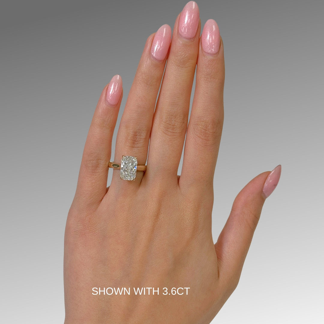 AGI Design Chloe Elongated Cushion Cut Lab Created Diamond Engagement Ring