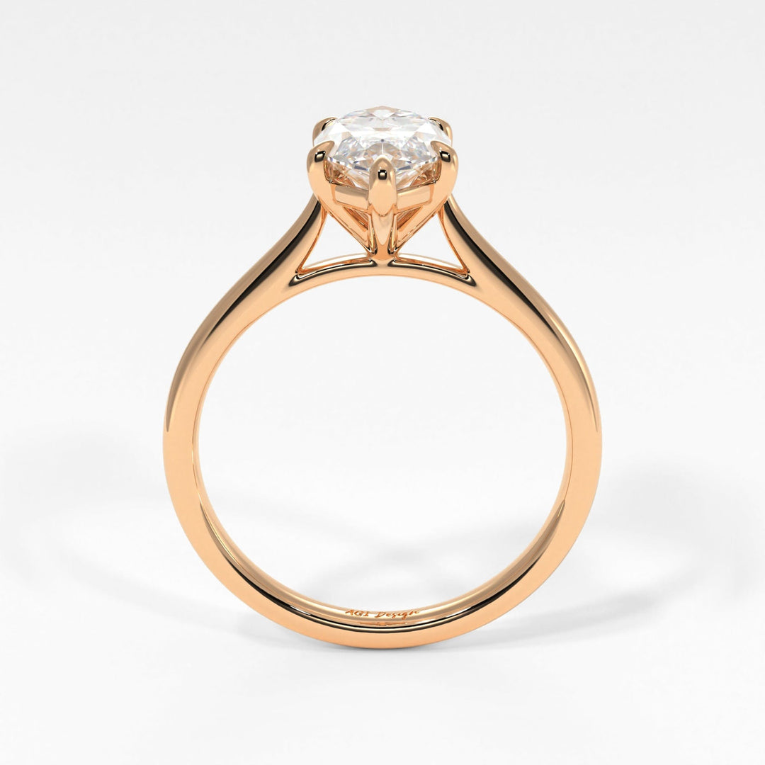 AGI Design Chloe Marquise Lab Created Diamond Engagement Ring