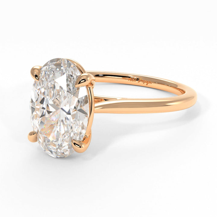 AGI Design Chloe Oval Lab Created Diamond Engagement Ring