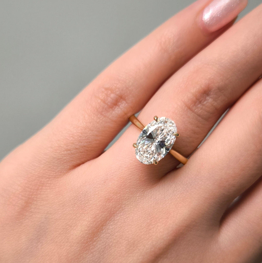 AGI Design Chloe Oval Lab Created Diamond Engagement Ring