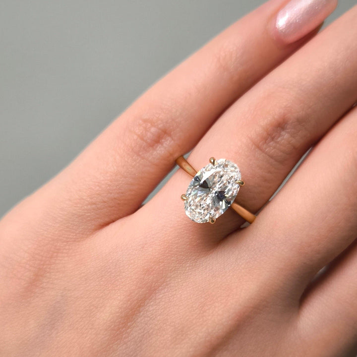 AGI Design Chloe Oval Lab Created Diamond Engagement Ring