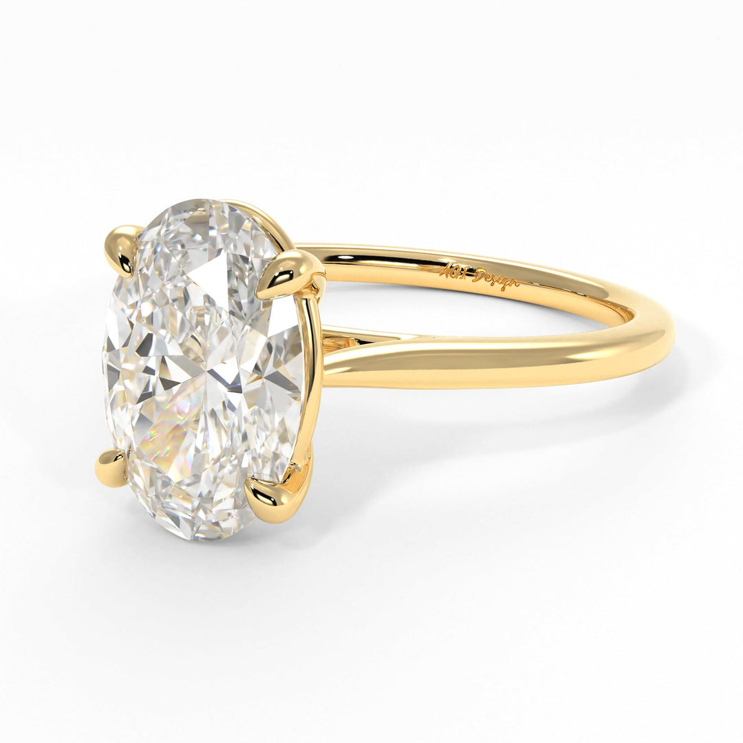 AGI Design Chloe Oval Lab Created Diamond Engagement Ring