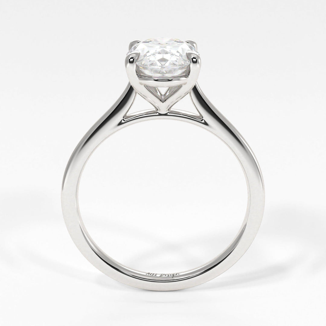 AGI Design Chloe Oval Lab Created Diamond Engagement Ring